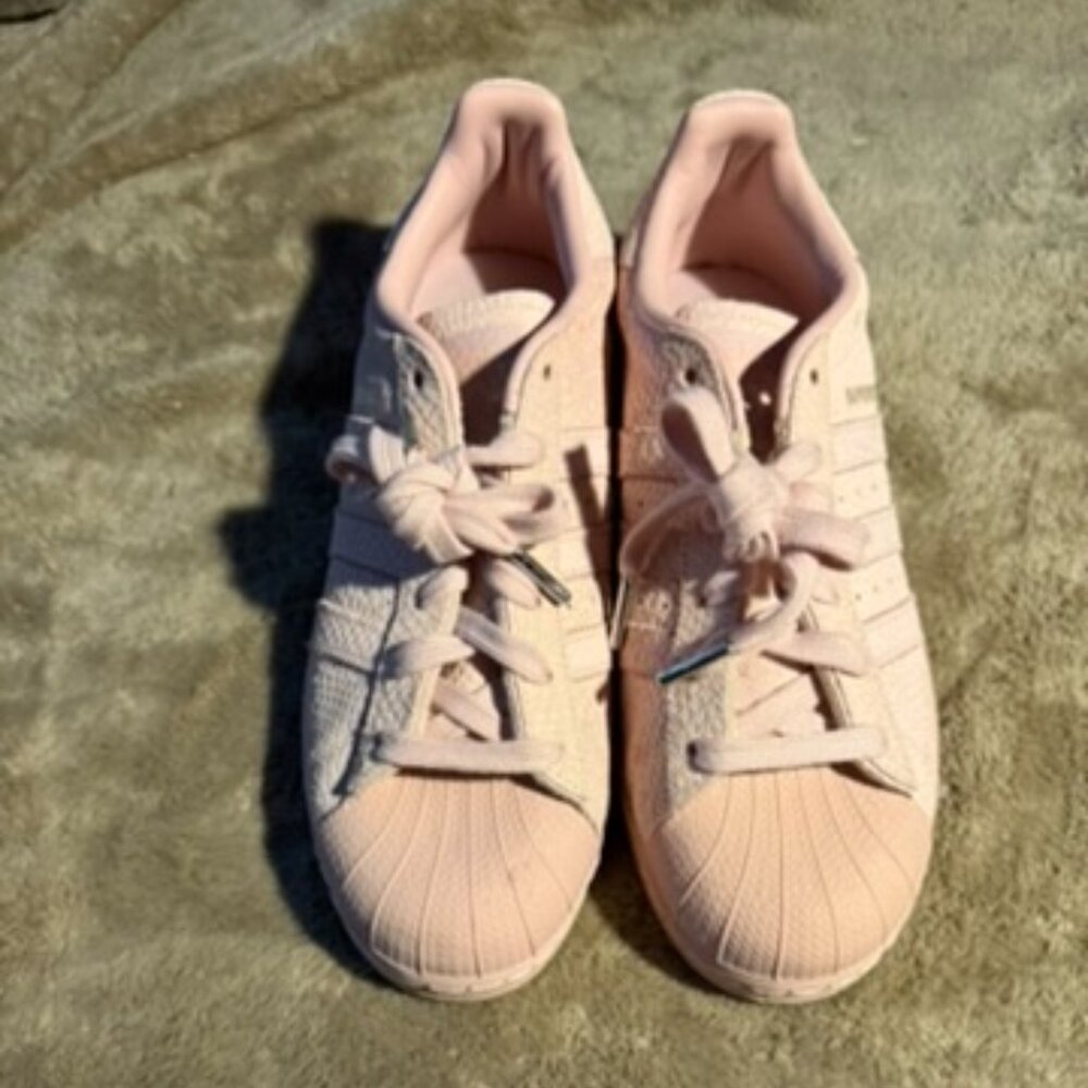 New Adidas Superstars in soft pink. Womens 8.